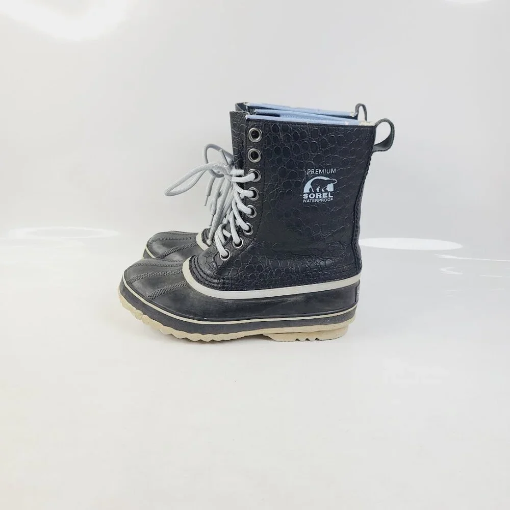 Sorel Women's Navy‎ 1964 Premium Leather Mid-Calf Winter Boots Size 5